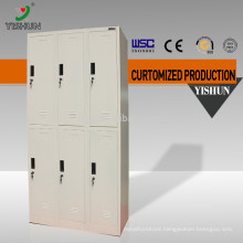 Hot selling 6 door wardrobe waterproof storage closet / steel locker cabinet